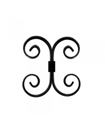 164-AF Doble C de forja con abrazadera central