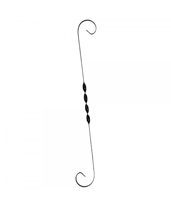 165-AF Rizo de forja en S con retorcido central