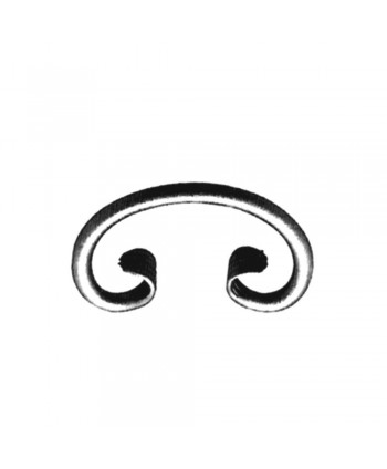 170-AF C de forja en redondo liso con puntas rayadas