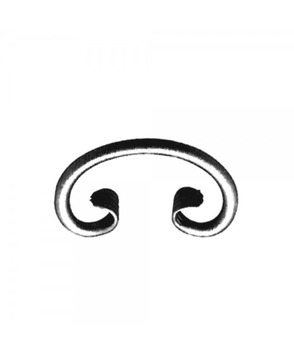 170-AF C de forja en redondo liso con puntas rayadas