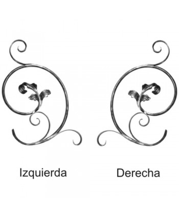 177-AF Adorno con hoja forjada para puertas artísticas