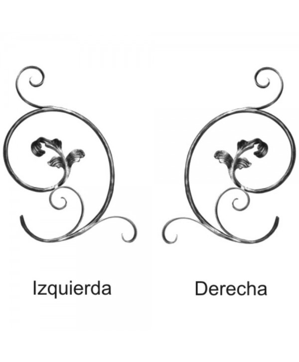 177-AF Adorno con hoja forjada para puertas artísticas