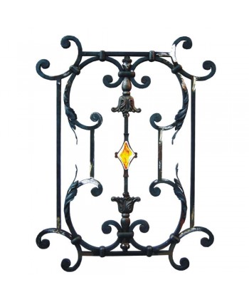 185-AF Adorno para balcones en hierro forjado con cristal