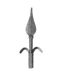 12-LF Punta de lanza de forja en cuadrado liso