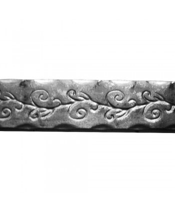 1-PS Pletina de forja con dibujo de ramas y machacada