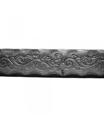 2-PS Pletina forjada con dibujo de flores