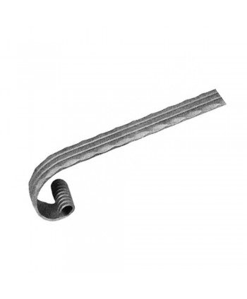 7-RT Remate forja corto para pletina con ranuras