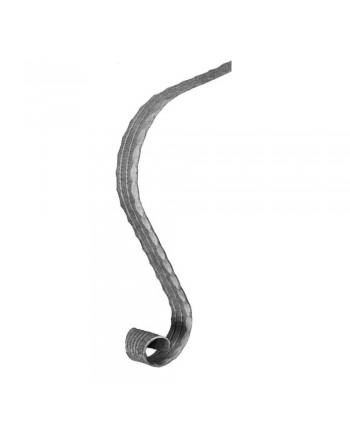 8-RT Remate forja largo para pletina de ranuras