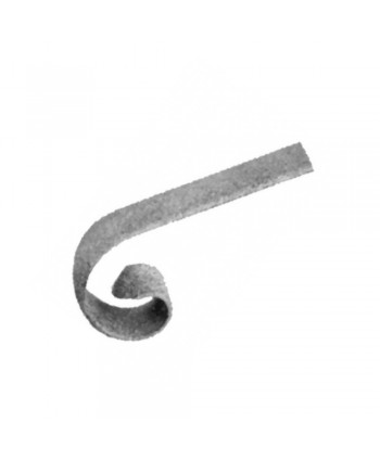 9-RT Remate forja corto para pasamanos de estrías