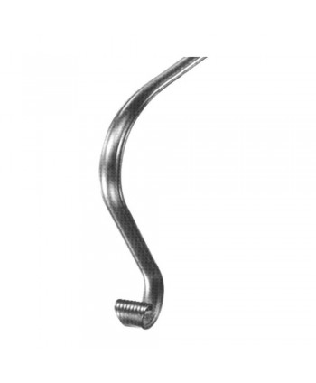 12-RT Remate largo de pasamanos de forja doble estría