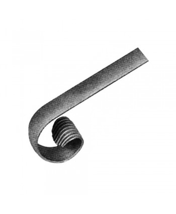 13-RT Remate corto pasamanos de forja mediacaña lisa