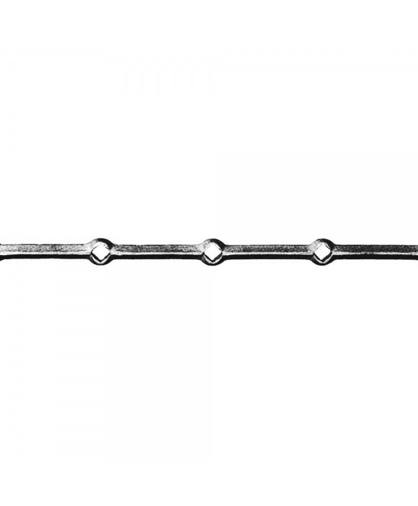 3-BP Barra de forja con agujeros al canto para rejas