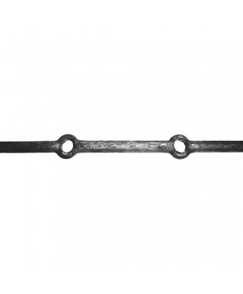 7-BP Barra perforada corteza con agujeros redondos