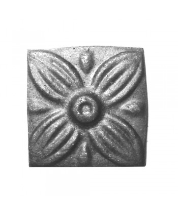1-RF Roseta cuadrada forjada para rejas castellanas