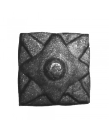 2-RF Roseta de forja cuadrada con dibujo