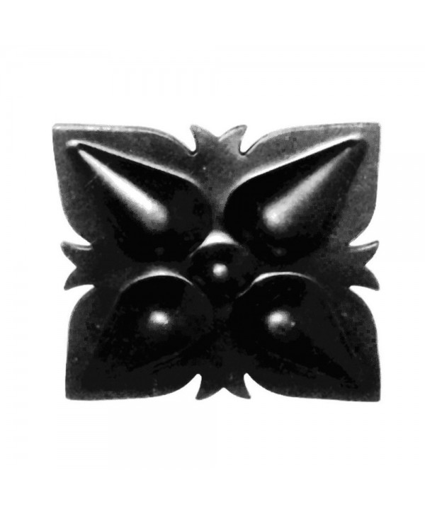 23-RF Roseta de chapa con flor cuadrada