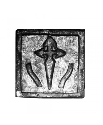 30-RF Roseta forjada y cuadrada con Cruz de Santiago