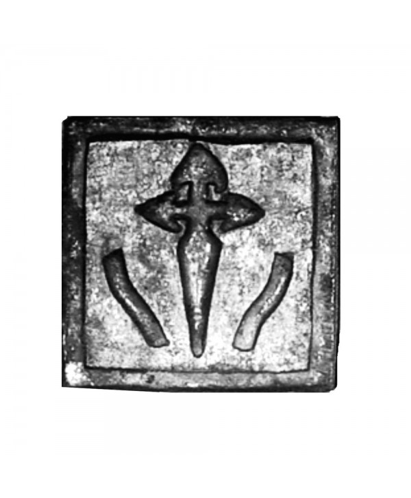 30-RF Roseta forjada y cuadrada con Cruz de Santiago