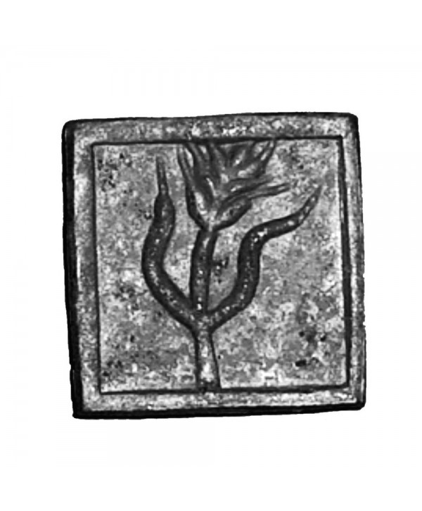 31-RF Roseta de forja cuadrada con espiga