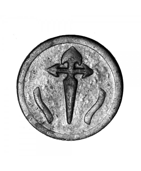 33-RF Roseta de forja con dibujo Cruz de Santiago