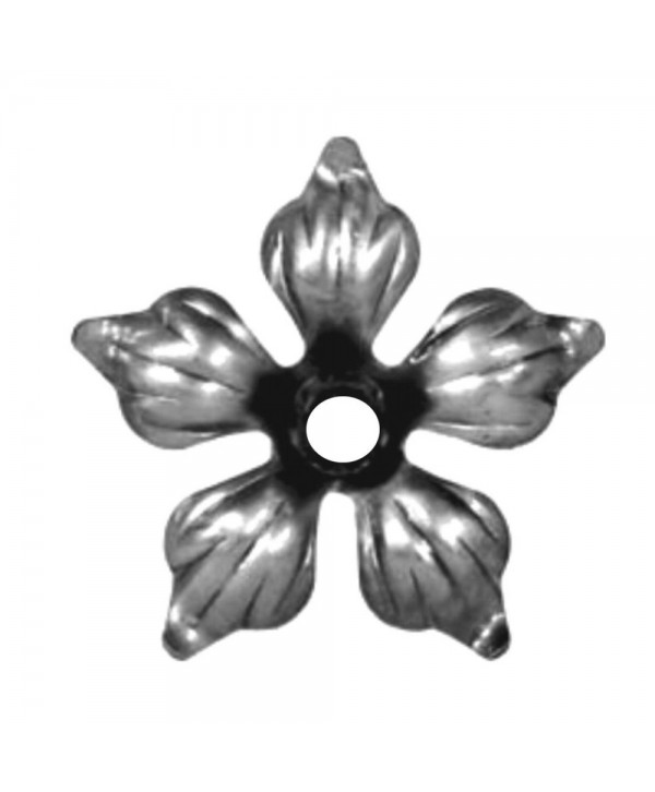 37-RF Roseta forjada de flor con agujero