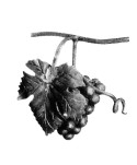 29-HF Racimo forjado con uvas y hoja de parra