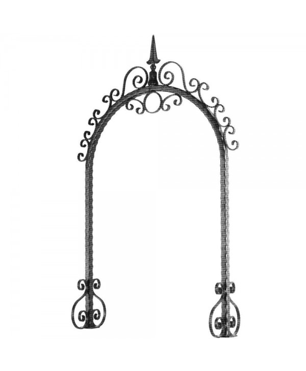 2-VF Arco de forja artística y tubo para pozo