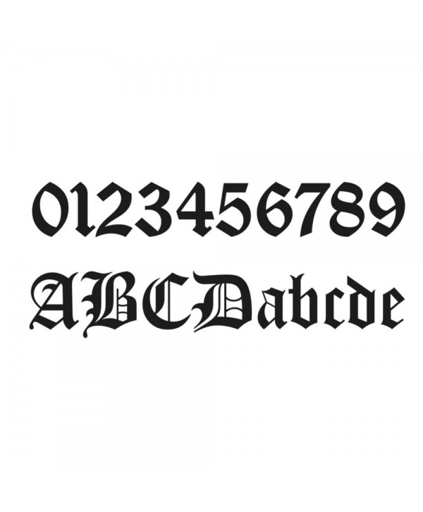 5-VF Número gótico de hierro forjado