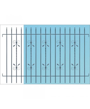 VP-4 Verja prefabricada de forja con rizos