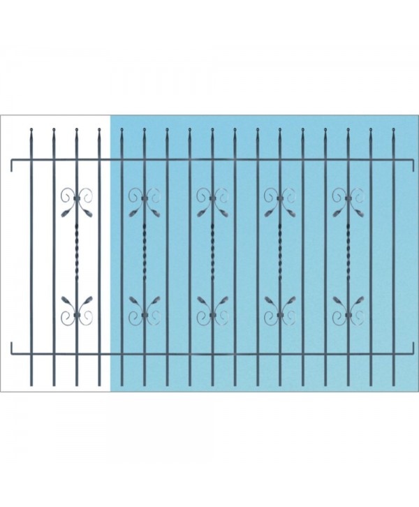 VP-4 Verja prefabricada de forja con rizos