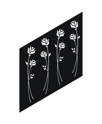 19-CHP-B Chapa con rosas para verja moderna