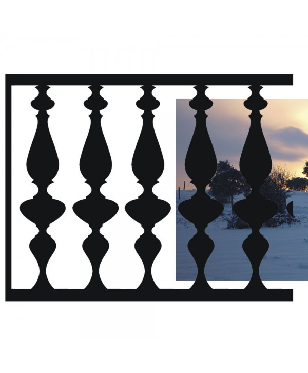 31-CHP Chapa con dibujo de balaustrada ornamental