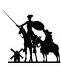32-CHP Silueta de Don Quijote y Sancho de chapa