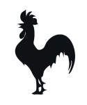 37-CHP Silueta de gallo de chapa