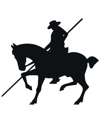 41-CHP Dibujo de chapa de garrochista con caballo