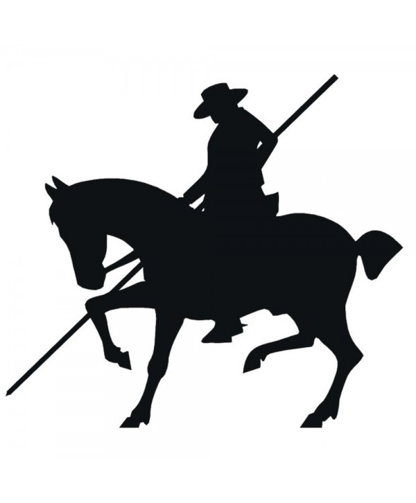 41-CHP Dibujo de chapa de garrochista con caballo