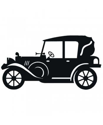 50-CHP Coche antiguo en chapa plana