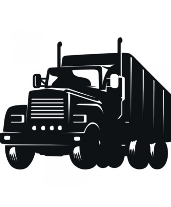 52-CHP Silueta de camión grande en chapa