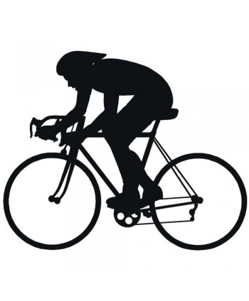 53-CHP Ciclista en chapa para pared
