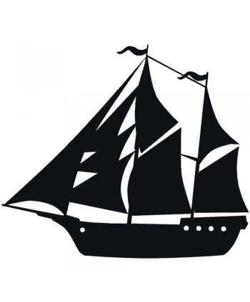 63-CHP Dibujo decorativo de velero chapa