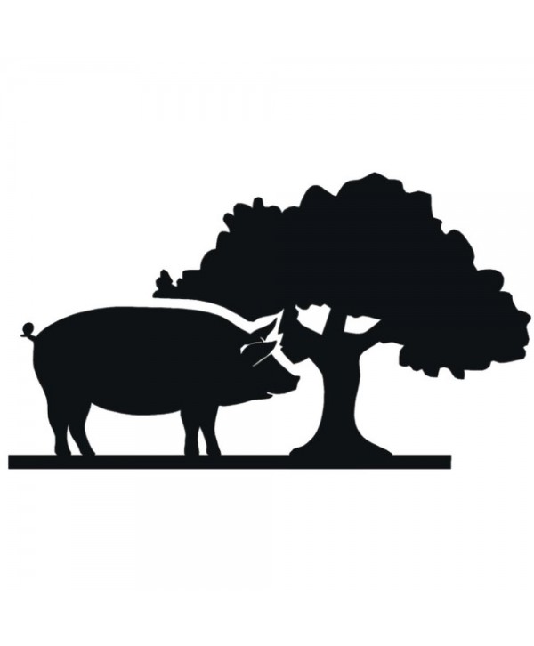 66-CHP Silueta de cerdo con arbol