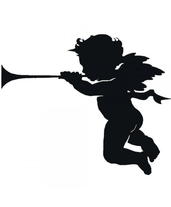 70-CHP Silueta de angelito con trompeta