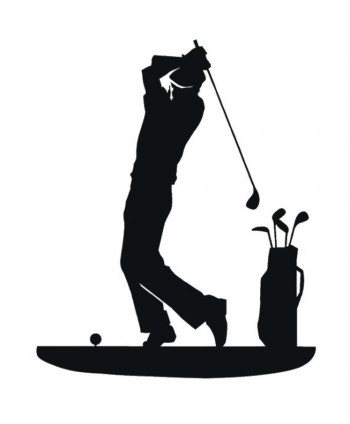 79-CHP Dibujo de golfista de chapa