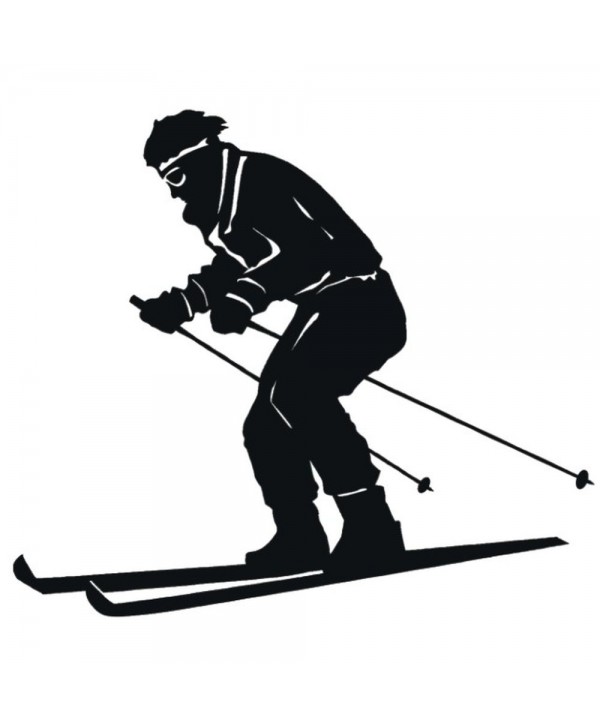 80-CHP Esquiador en chapa de hierro
