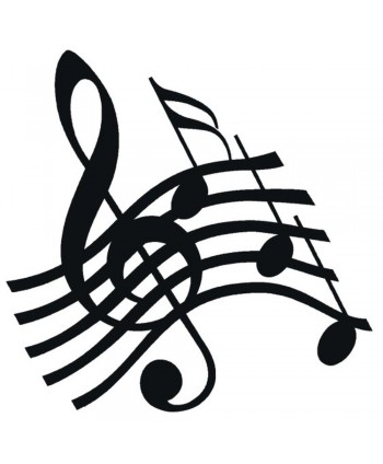 83-CHP Silueta de notas musicales en chapa