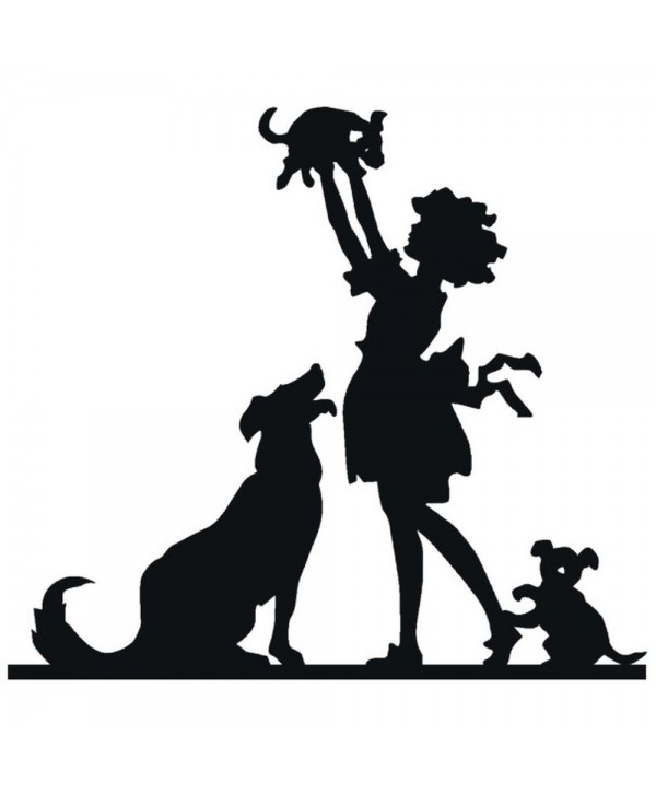 84-CHP Dibujo de niña con perros