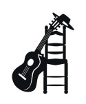 102-CHP Silueta de guitarra con silla