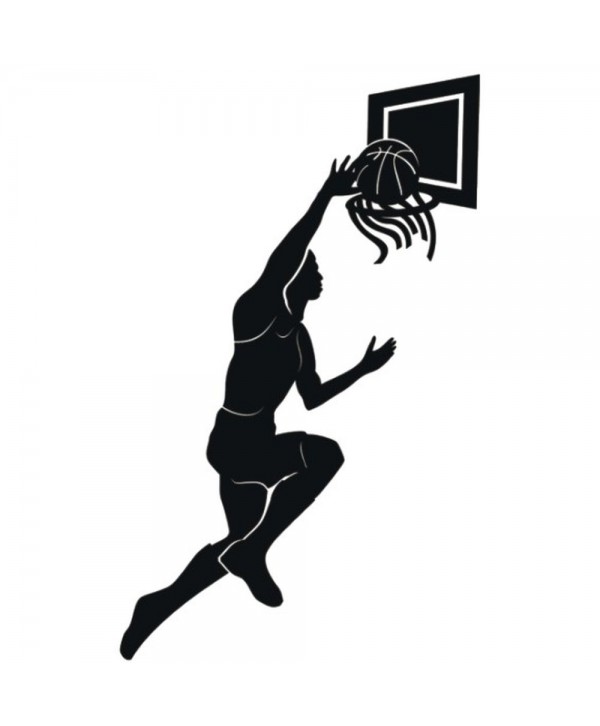 108-CHP Silueta de baloncesto en chapa