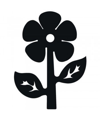 128-CHP Flor con hojas de hierro plano