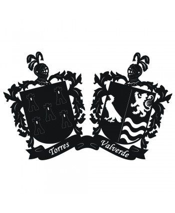 131-CHP Personalización de escudo heráldico con apellidos